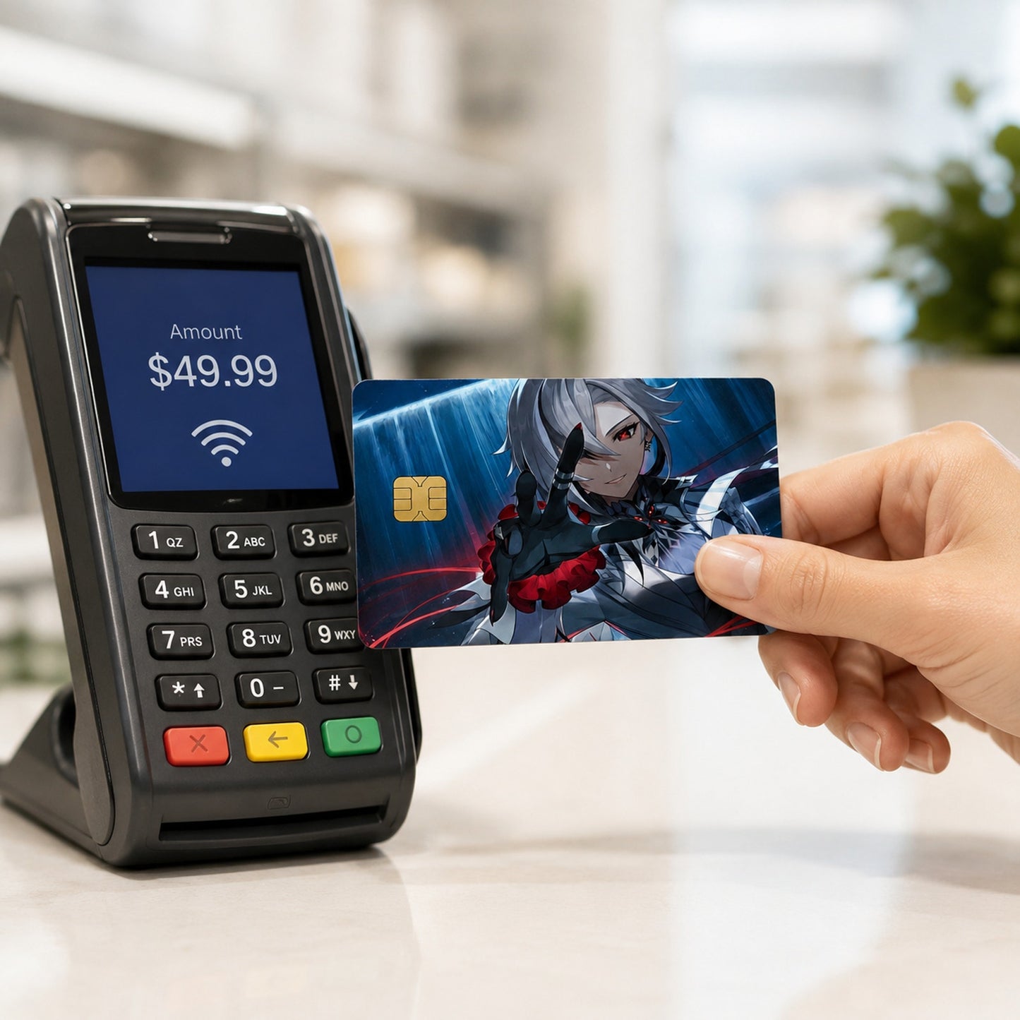 Arlecchino The Crimson Grasp Genshin Debit Card Credit Card Skin