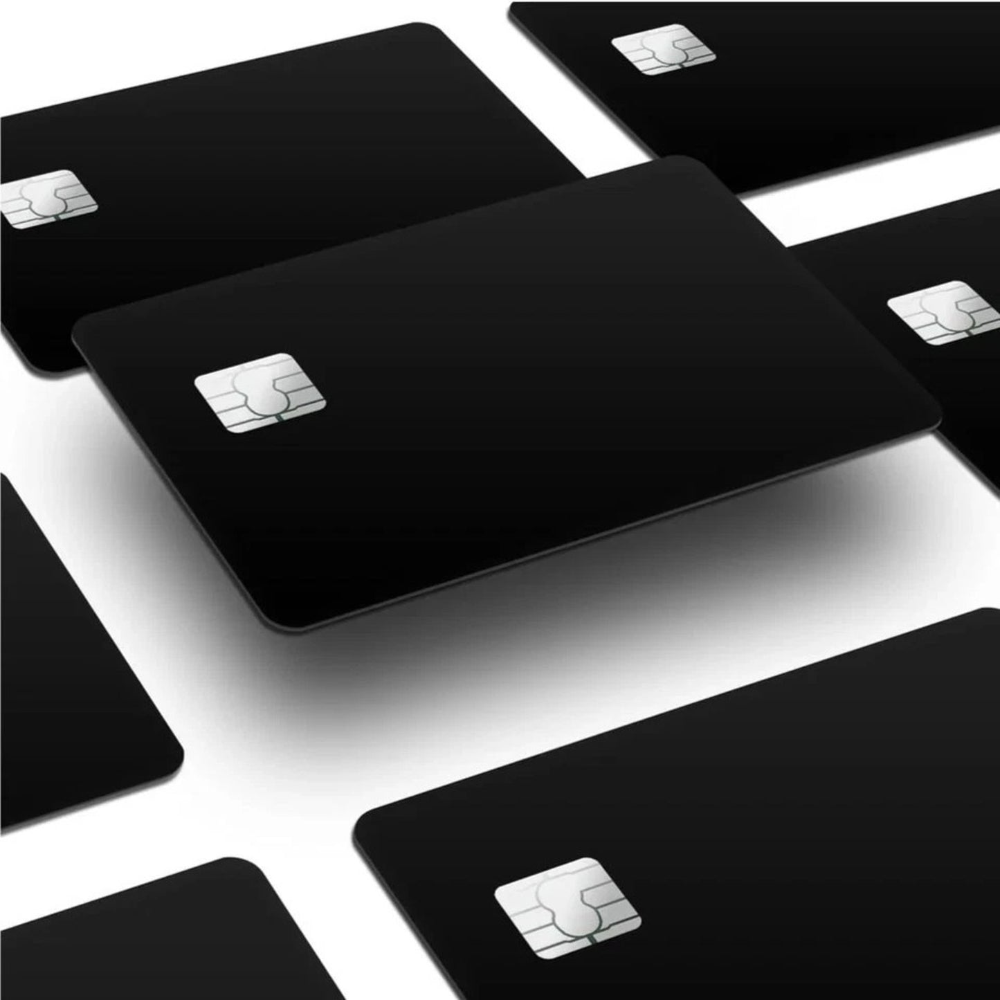 Black Debit CRD Credit Card Skin Decal Set Minimalist Stealth Cover