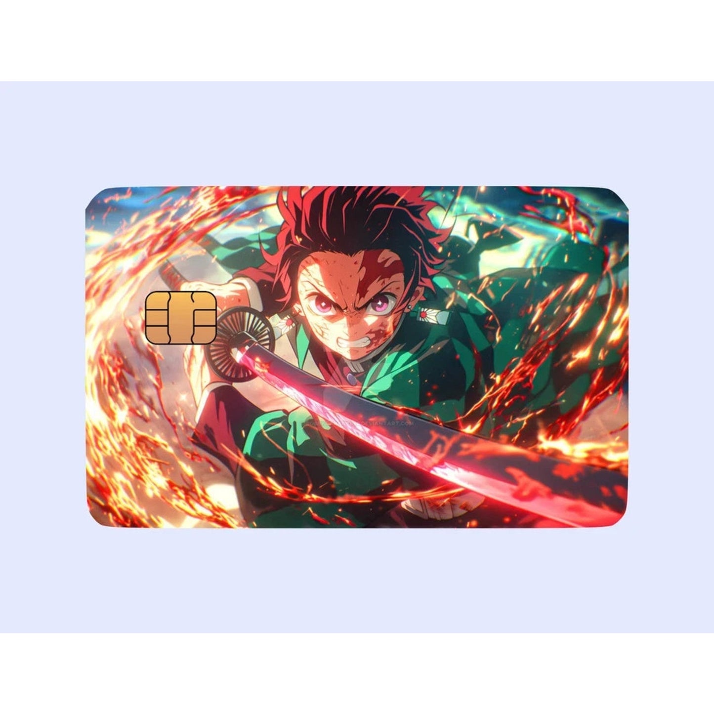 Tanjiro Kamado Demon Slayer Themed Credit Card Skins Anime Inspired Debit Credit