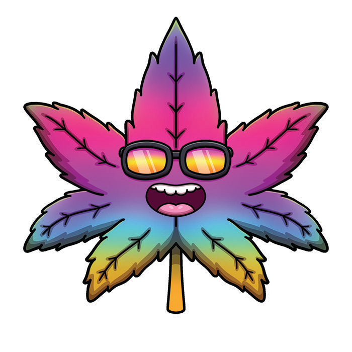 Marijuana Pot Leaf Weed Cannabis Vinyl Decal Sticker - Green - Made In USA