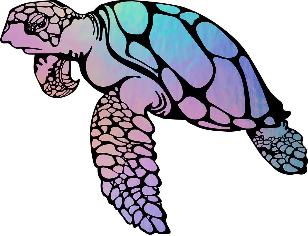 Tropical Ocean Turtle Vinyl Decal