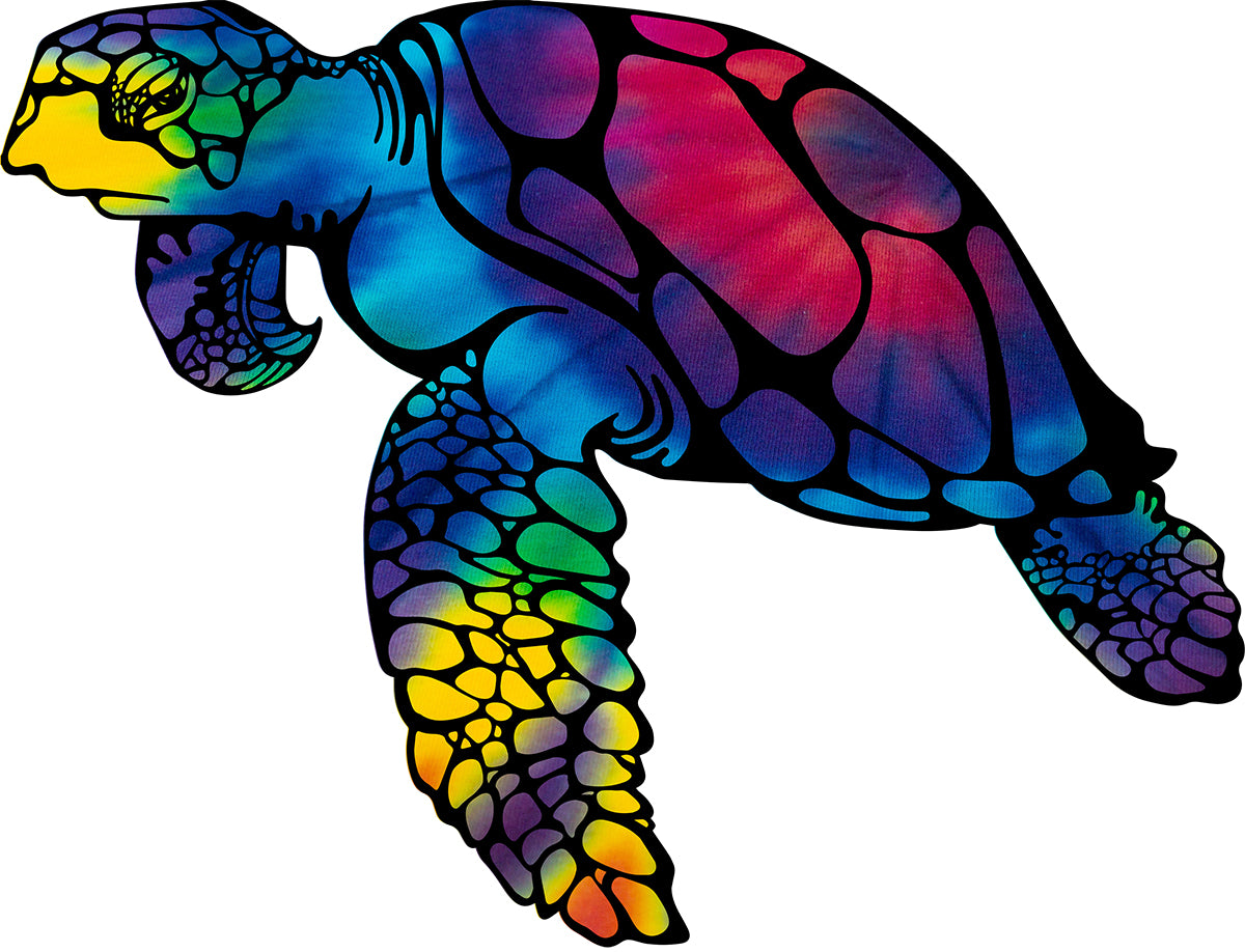Tiedye Turtle Vinyl Decal