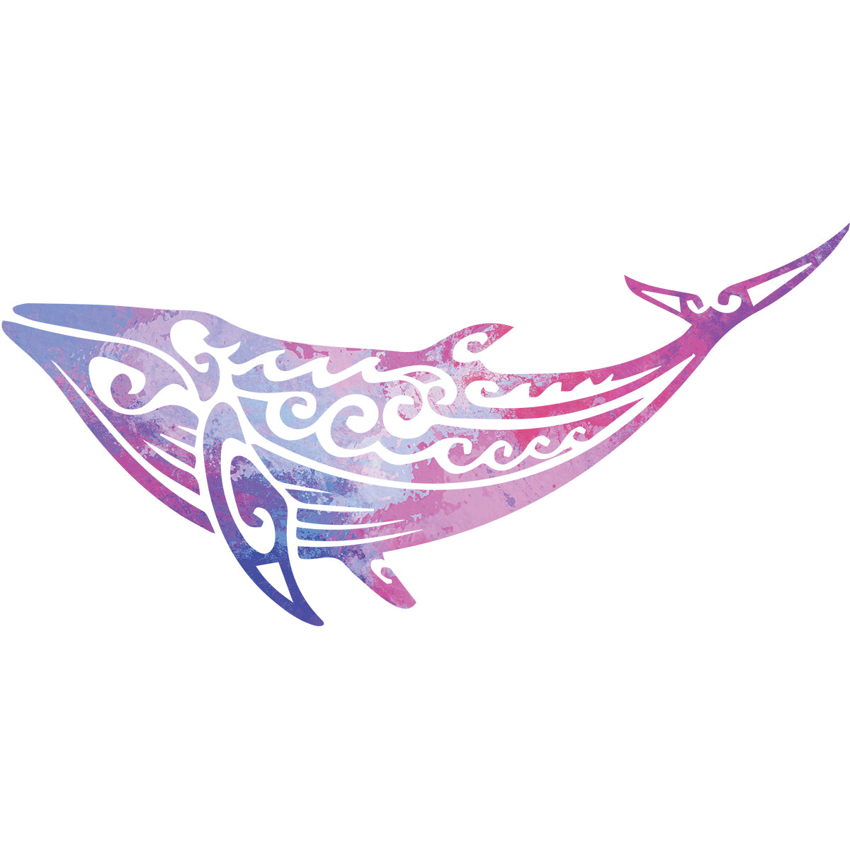 Pastel Whale Tribal Vinyl Decal