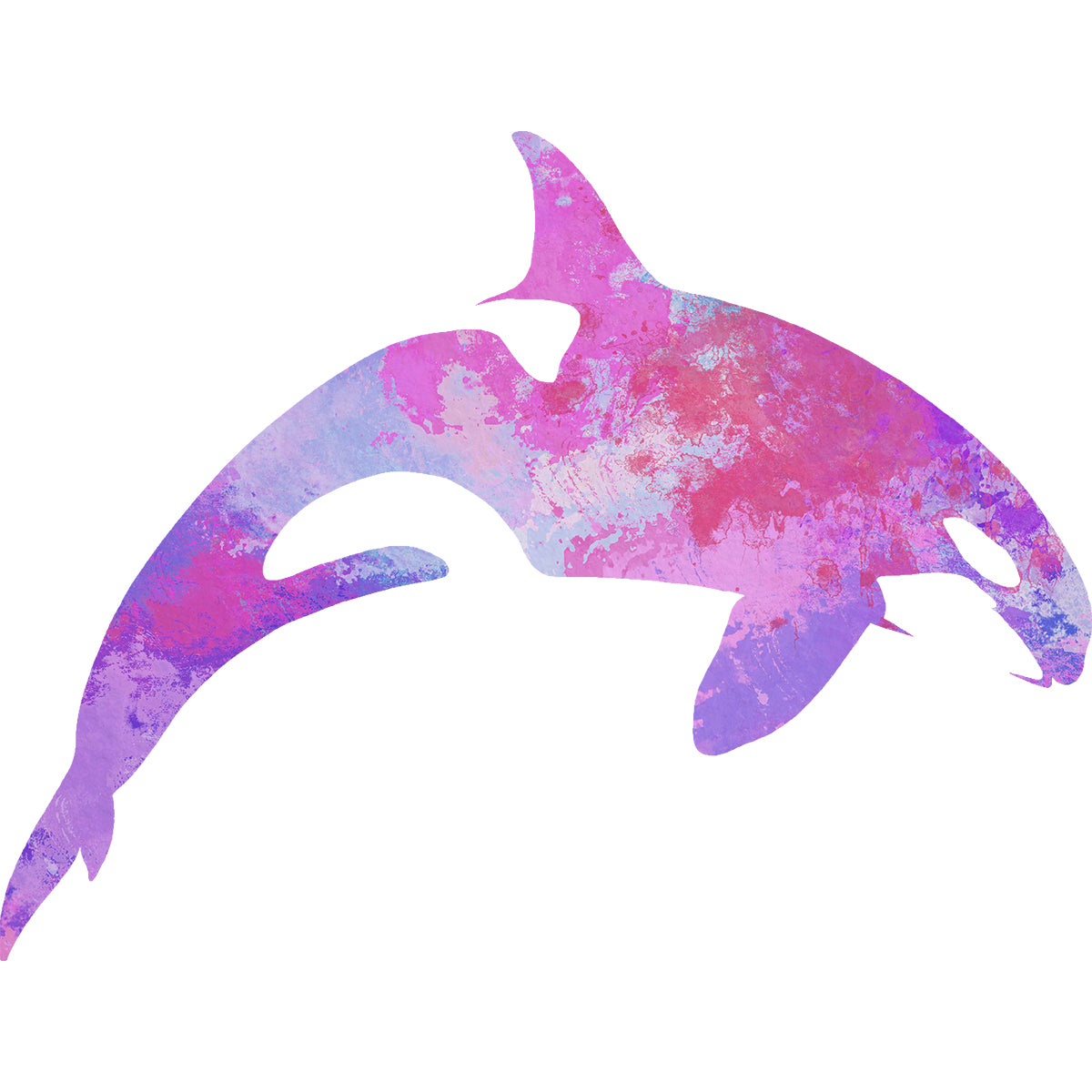 Pastel Jumping Orca Vinyl Decal