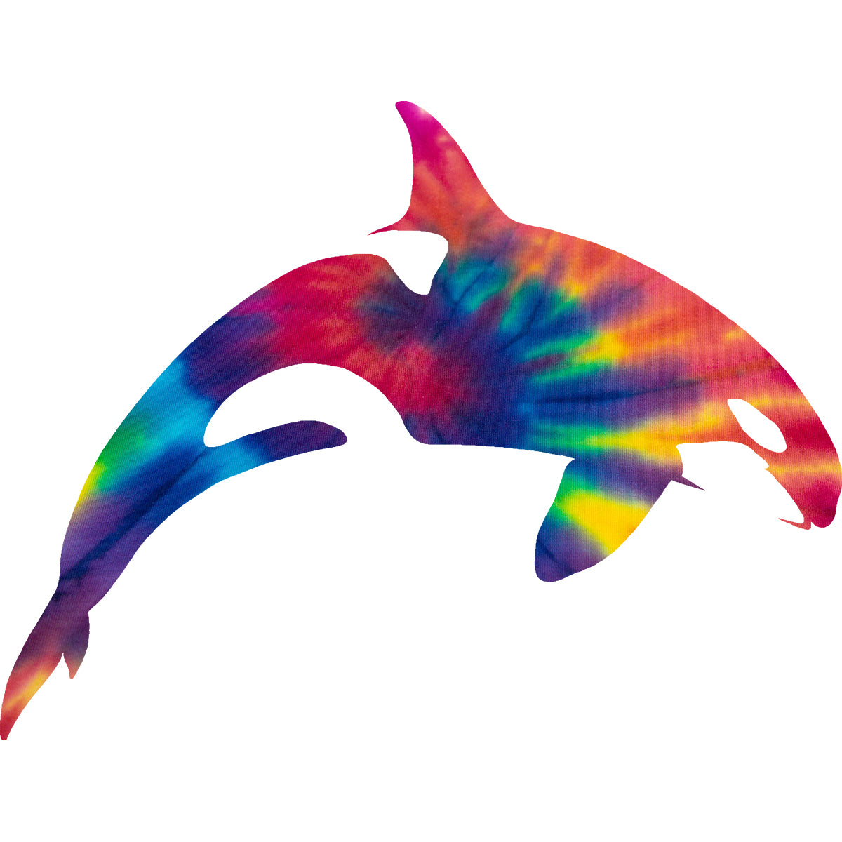 Tiedye Jumping Orca Vinyl Decal
