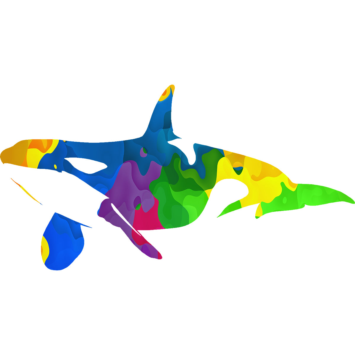 Swimming Orca Vinyl Decal