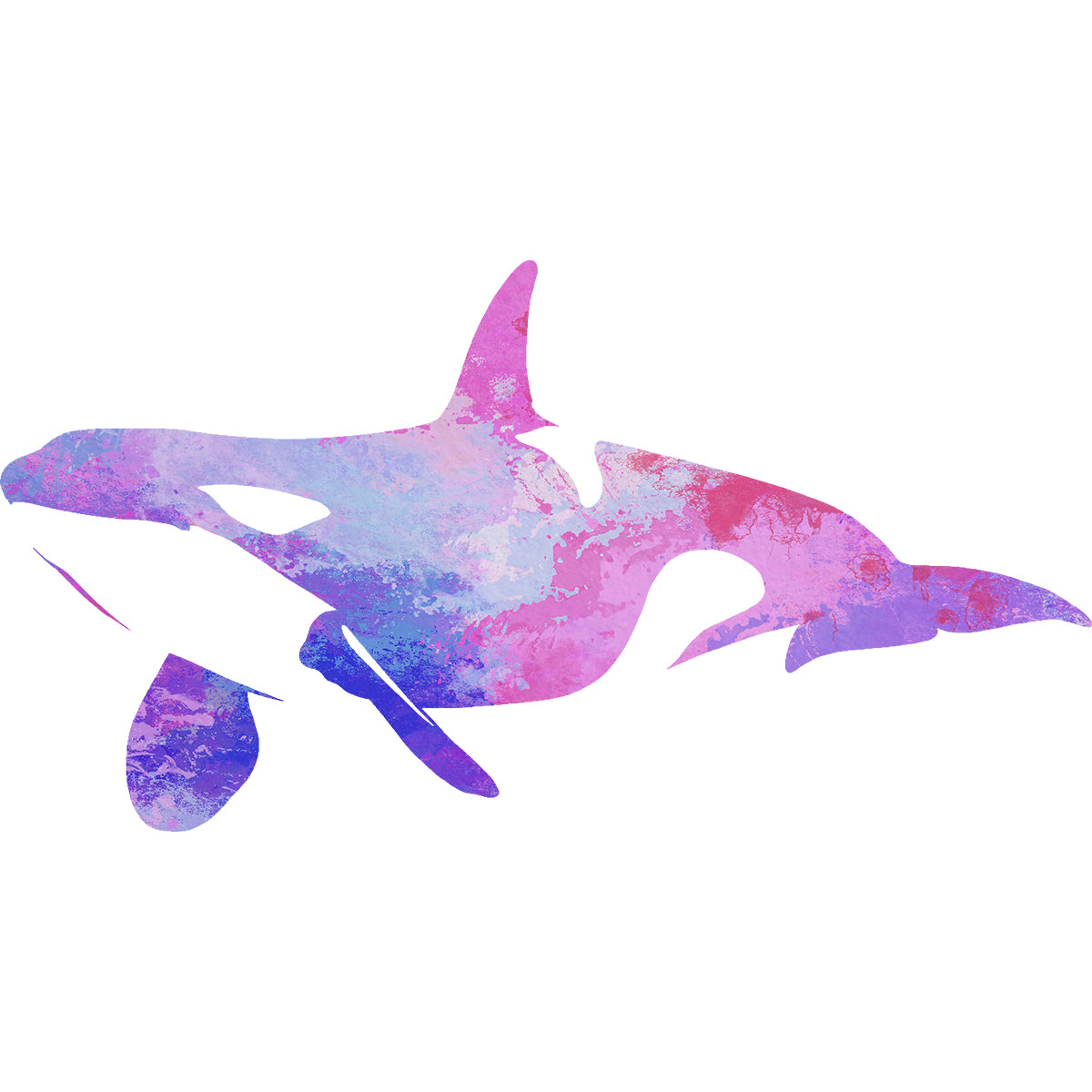 Pastel Orca Swimming Orca Vinyl Decal