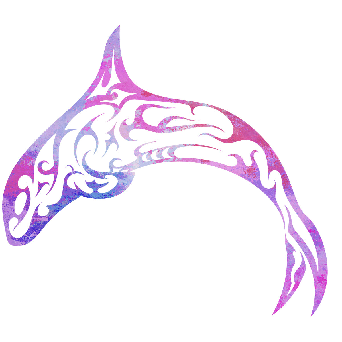 Pastel Orca Tribal Vinyl Decal