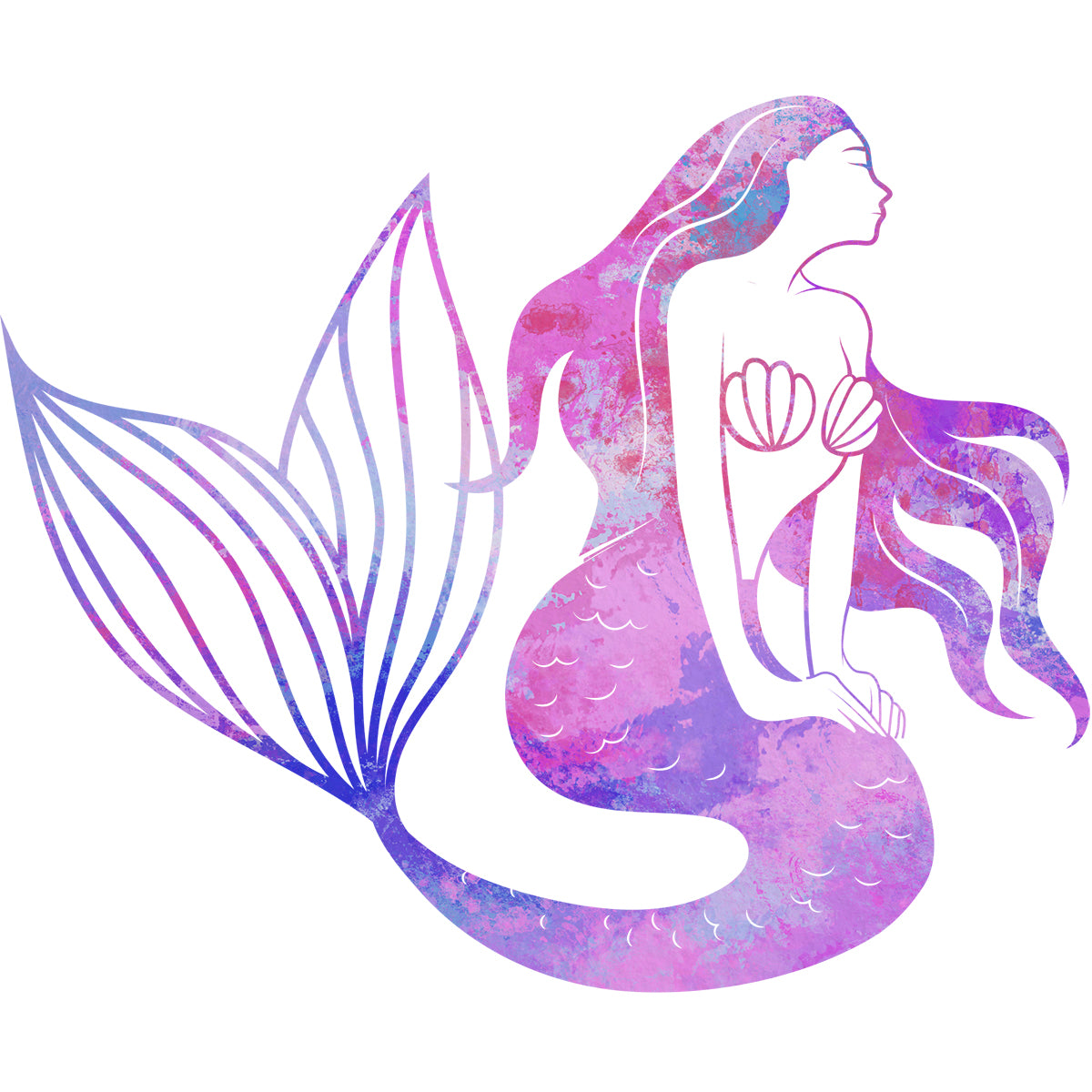 Pastel Mermaid Resting Vinyl Decal
