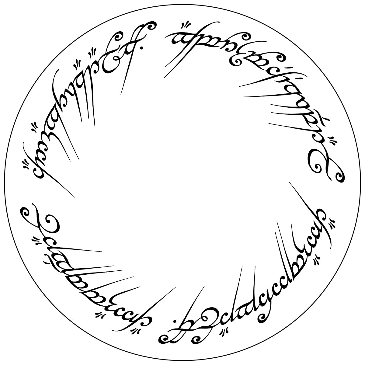 LOTR Lord of the Rings One Ring Script Vinyl Decal