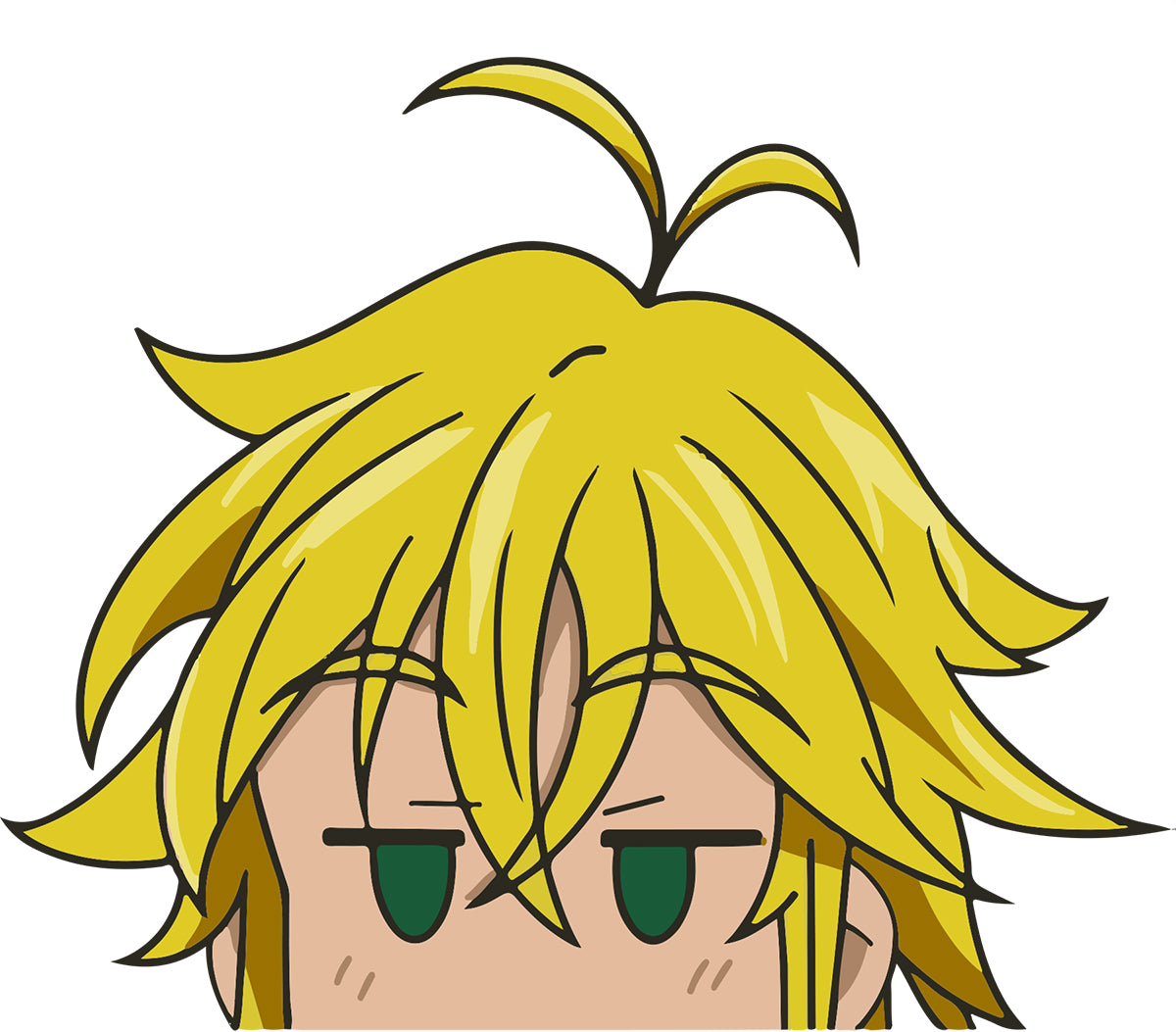 Meliodas peeking Vinyl Decal