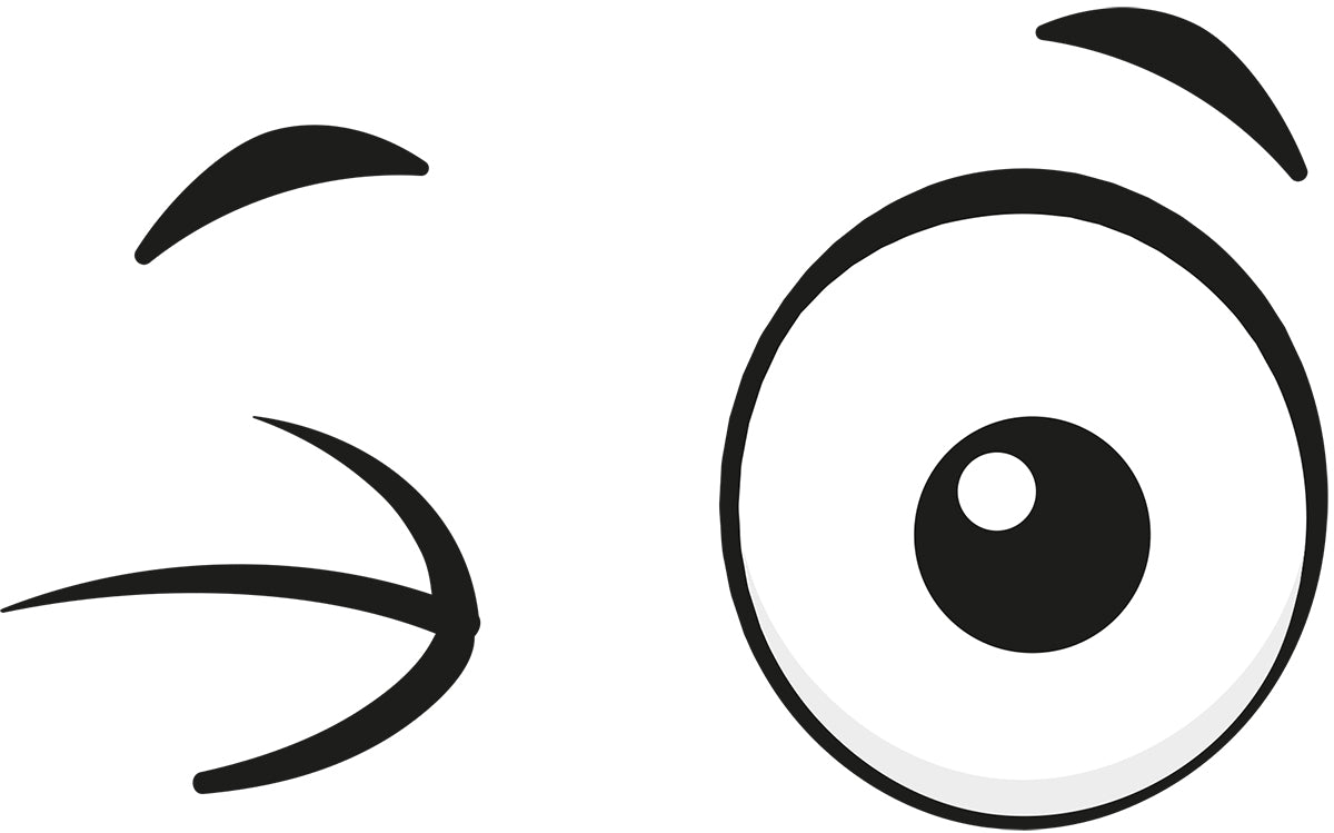 Googly Eyes Wink Vinyl Decal