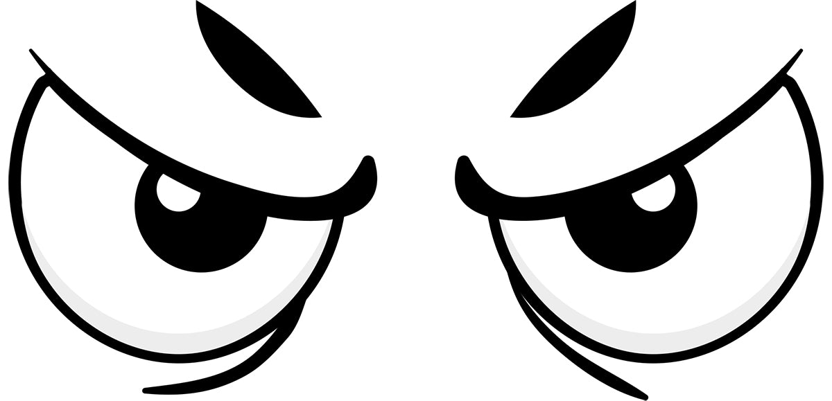 Googly Eyes Angry Vinyl Decal