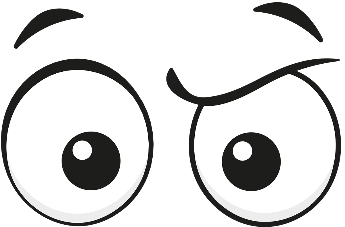 Googly Eyes Confused Vinyl Decal