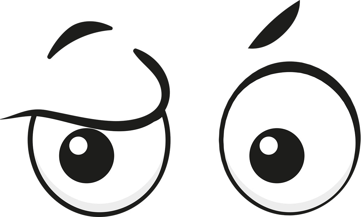 Googly Eyes Frustrated Vinyl Decal