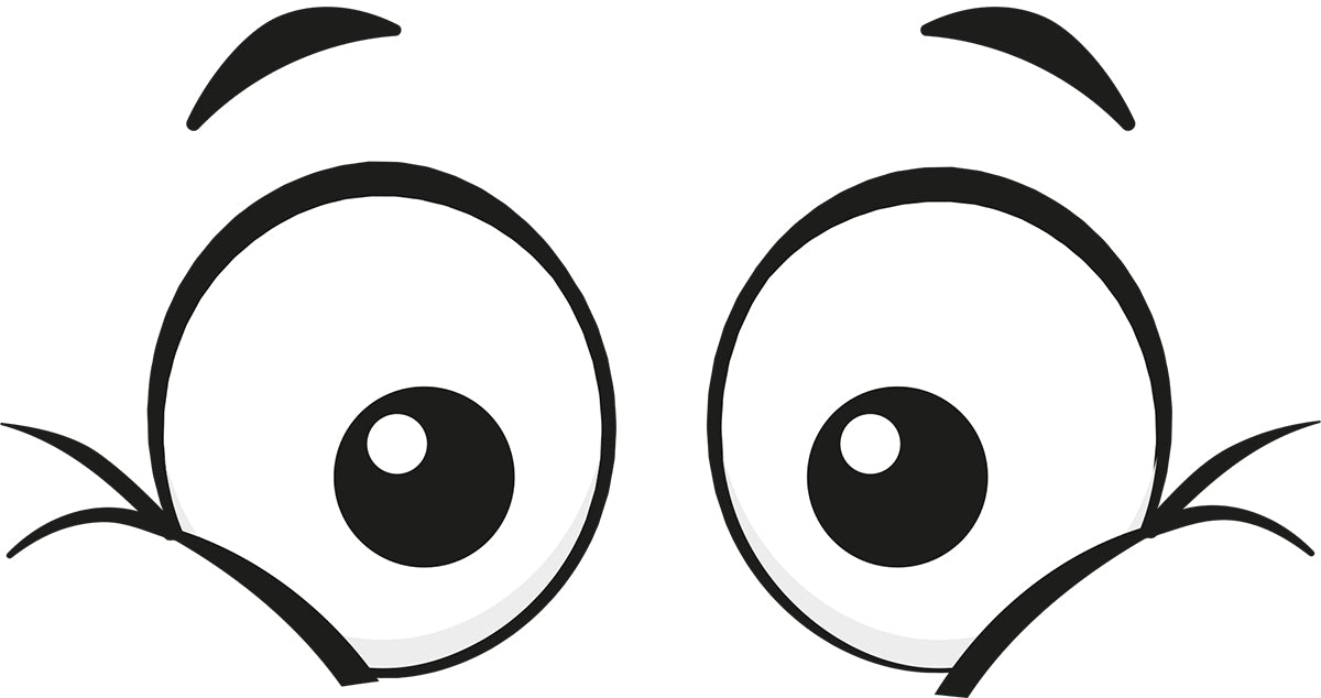 Googly Eyes Excited Vinyl Decal