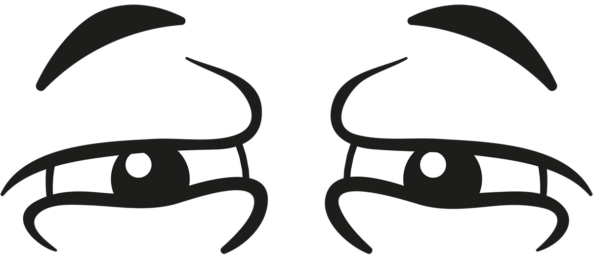 Googly Eyes Squint Vinyl Decal