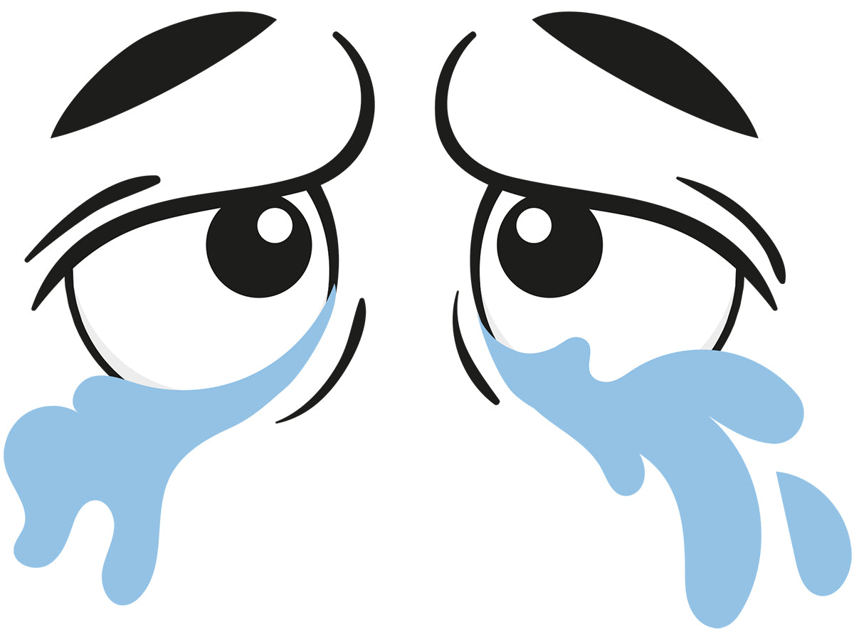 Googly Eyes Crying Vinyl Decal