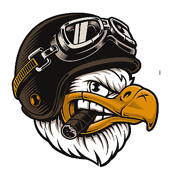 American Eagle Patriot Biker Sticker Motorcycle Cigar Vehicle Decal Car Truck - DECALS OF AMERICA