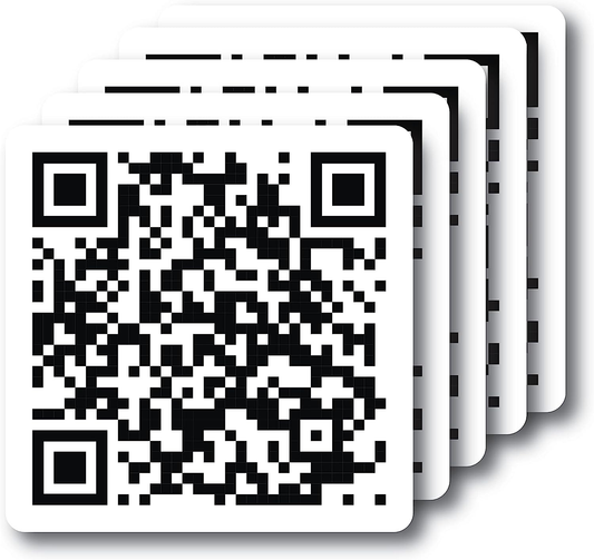 (5 Pack) Rick Roll QR Code Sticker - Never Going to Give You up - 3.5 X 3.5 Inch