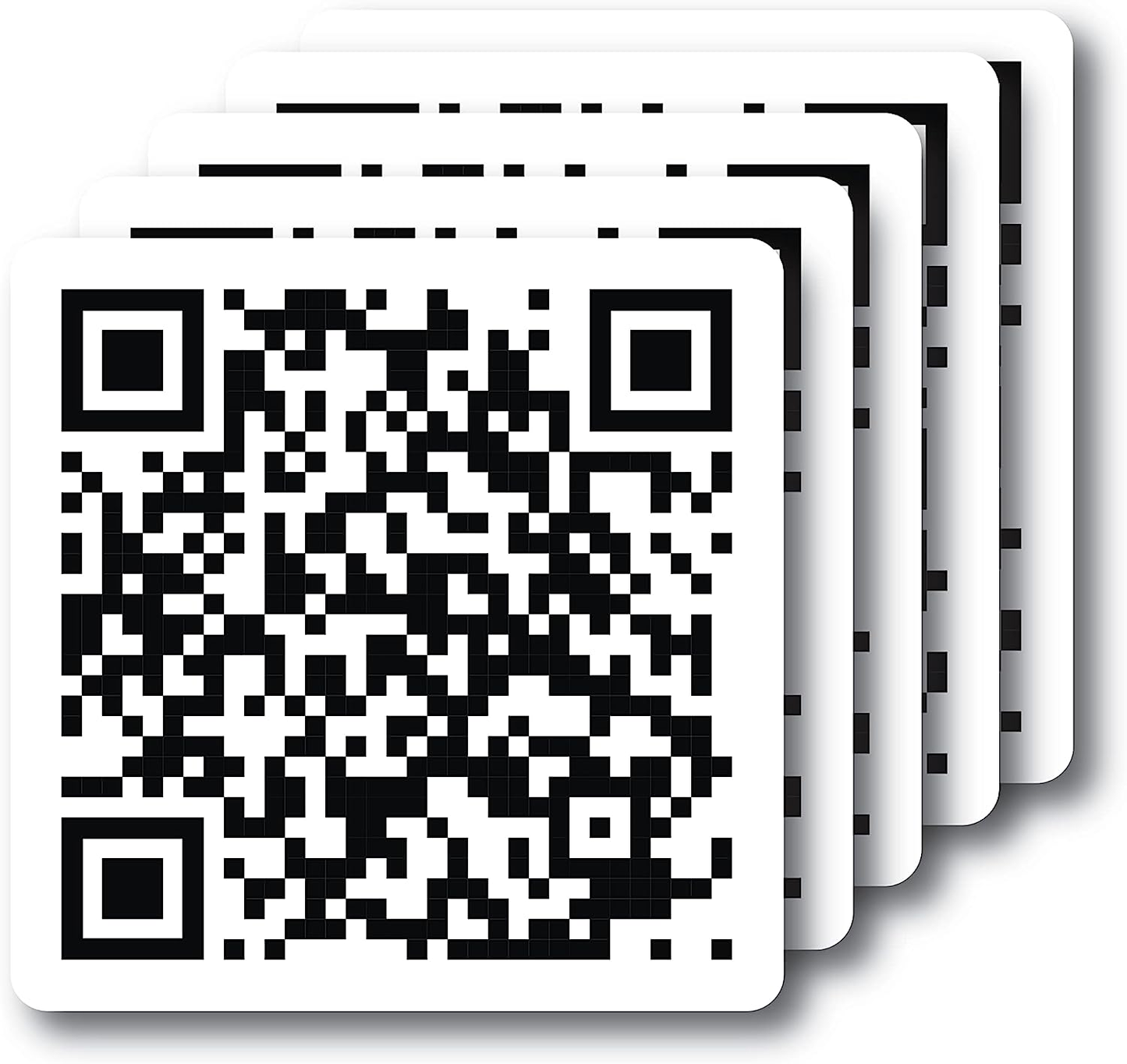 (5 Pack) Rick Roll QR Code Sticker - Never Going to Give You up - 3.5 X 3.5 Inch