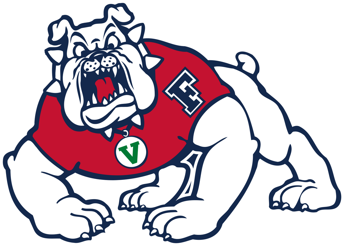 Fresno Bulldogs NCAA Football Vinyl Decal for Car Truck Window Laptop