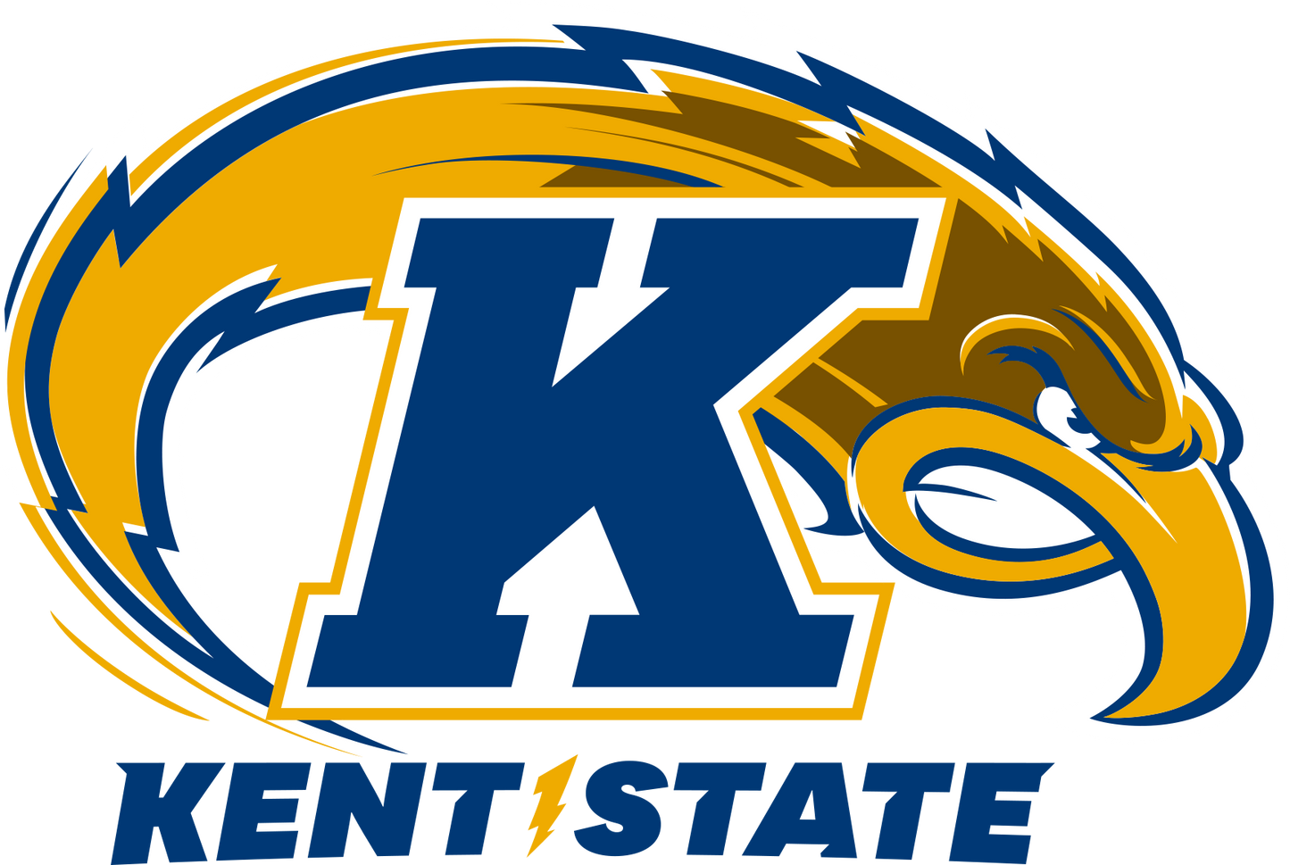 Kent State Golden Flashes NCAA Football Vinyl Decal for Car Truck Window Laptop
