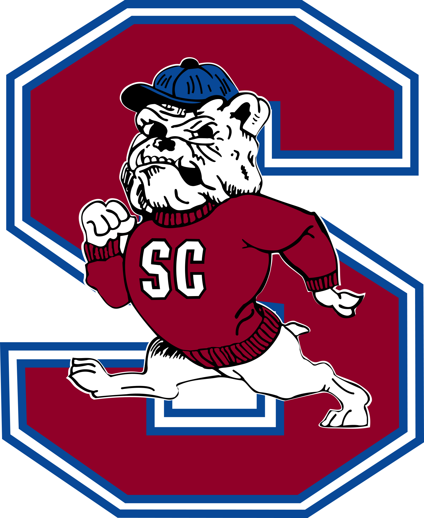 South Carolina State Bulldogs and Lady Bulldogs NCAA Football Vinyl Decal for Car Truck Window Laptop