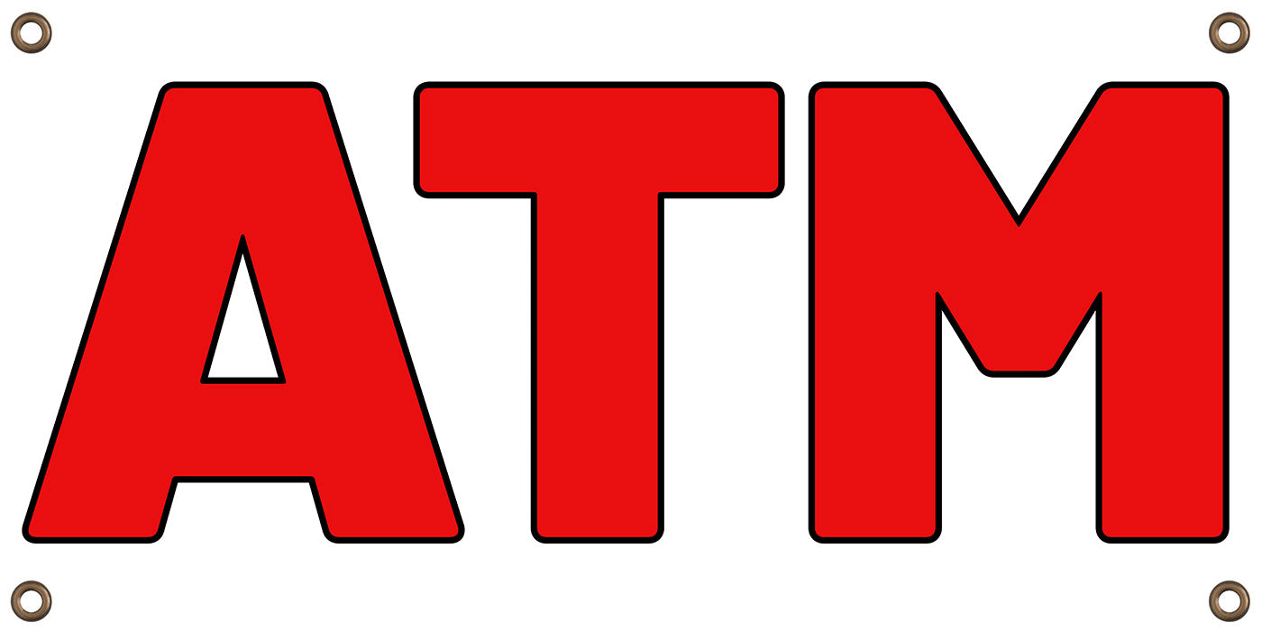ATM Vinyl Banner for ATM Operators - Promote Your ATM Location with high visibility - DECALS OF AMERICA
