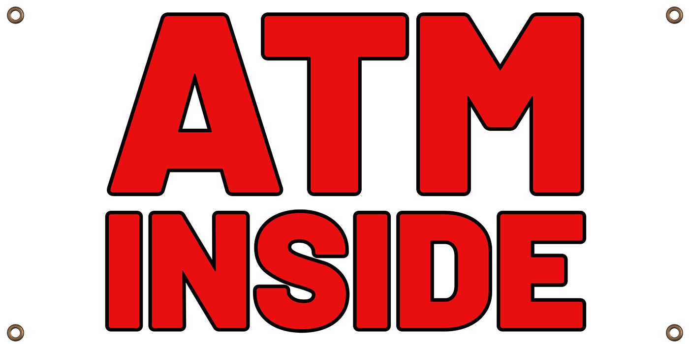 Vinyl Banner for ATM Operators - Promote Your ATM Location with high visibility - DECALS OF AMERICA
