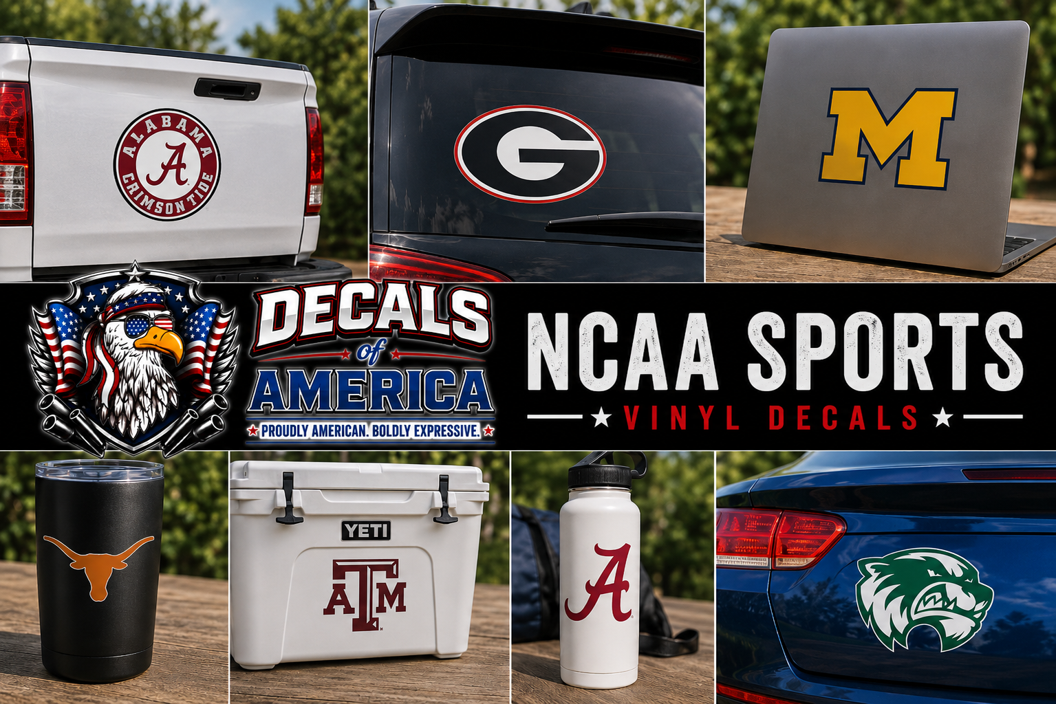 NCAA Sports Decals | Perfect for Cars & Laptops | DECALS OF AMERICA