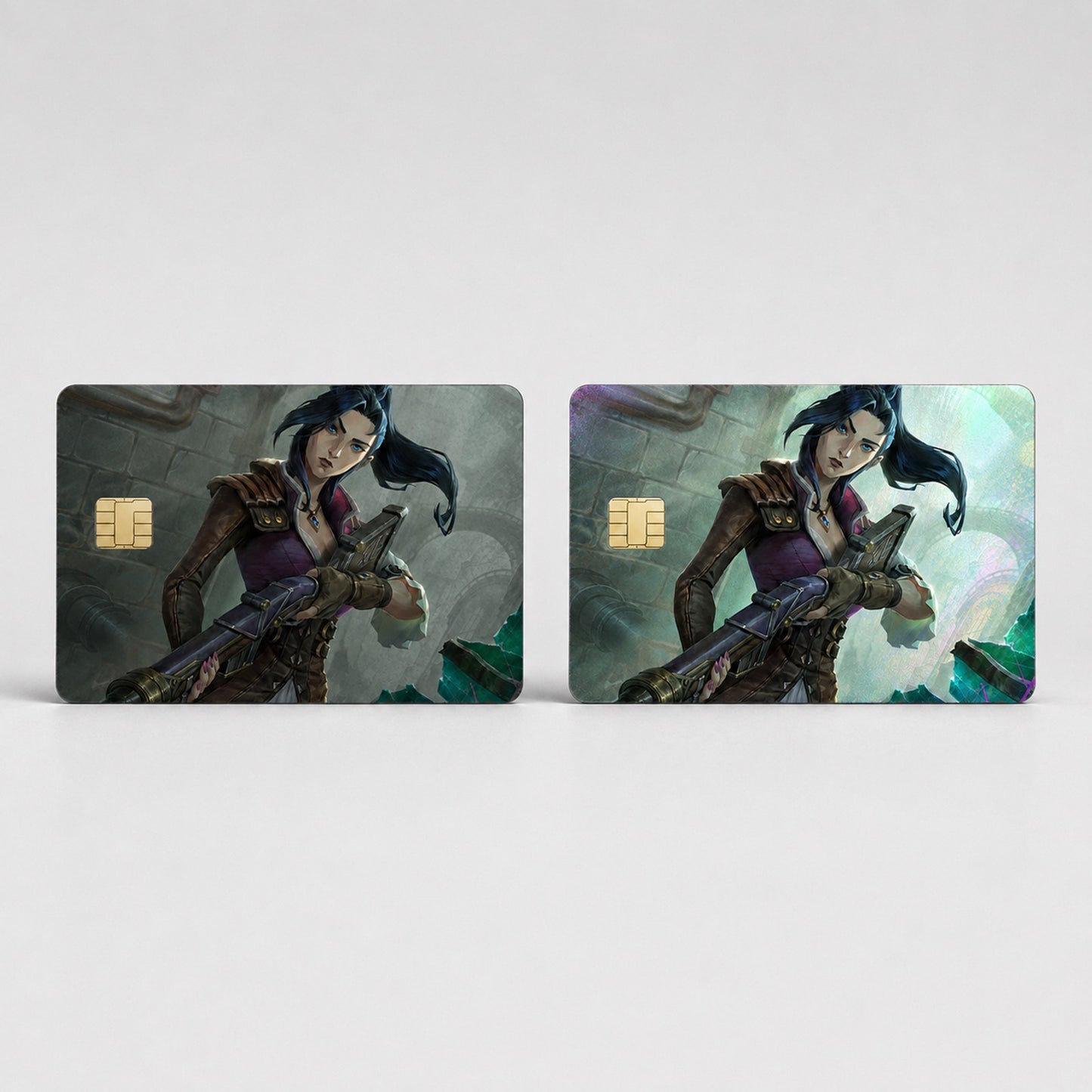 Caitlyn's Undercity Investigation League of Legends Debit Card Credit Card Skin