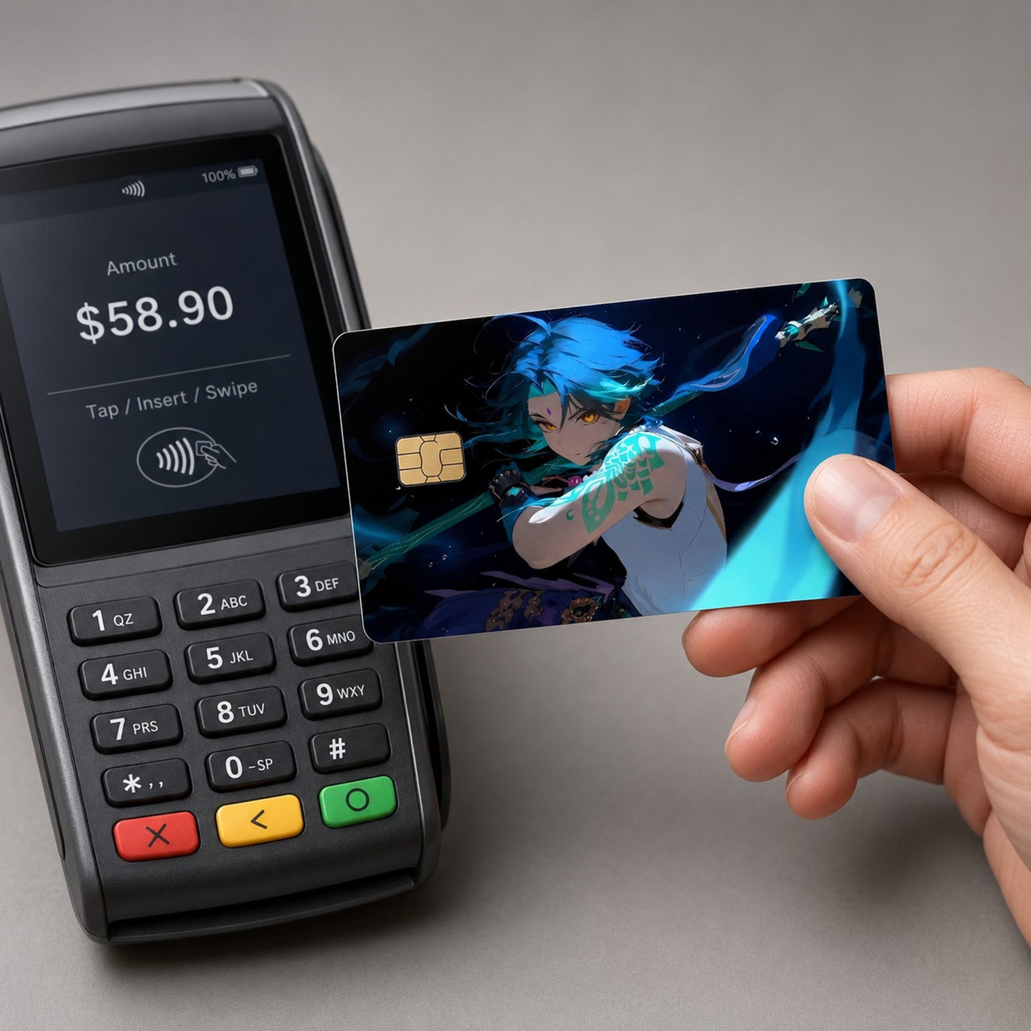 Xiao and the Luminous Abyss Genshin Debit Card Credit Card Skin Vinyl Sticker