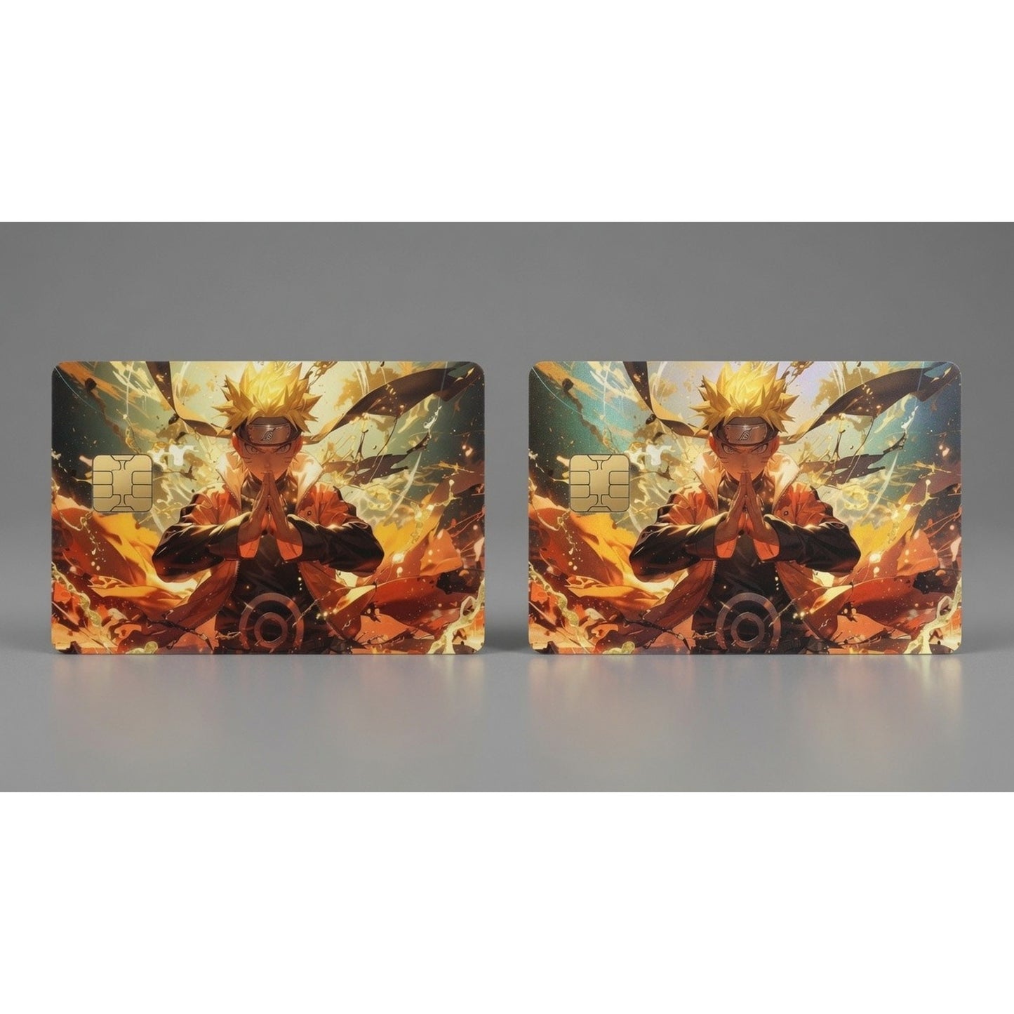 Naruto's Golden Chakra Unleashed Naruto Debit Card Credit Card Skin