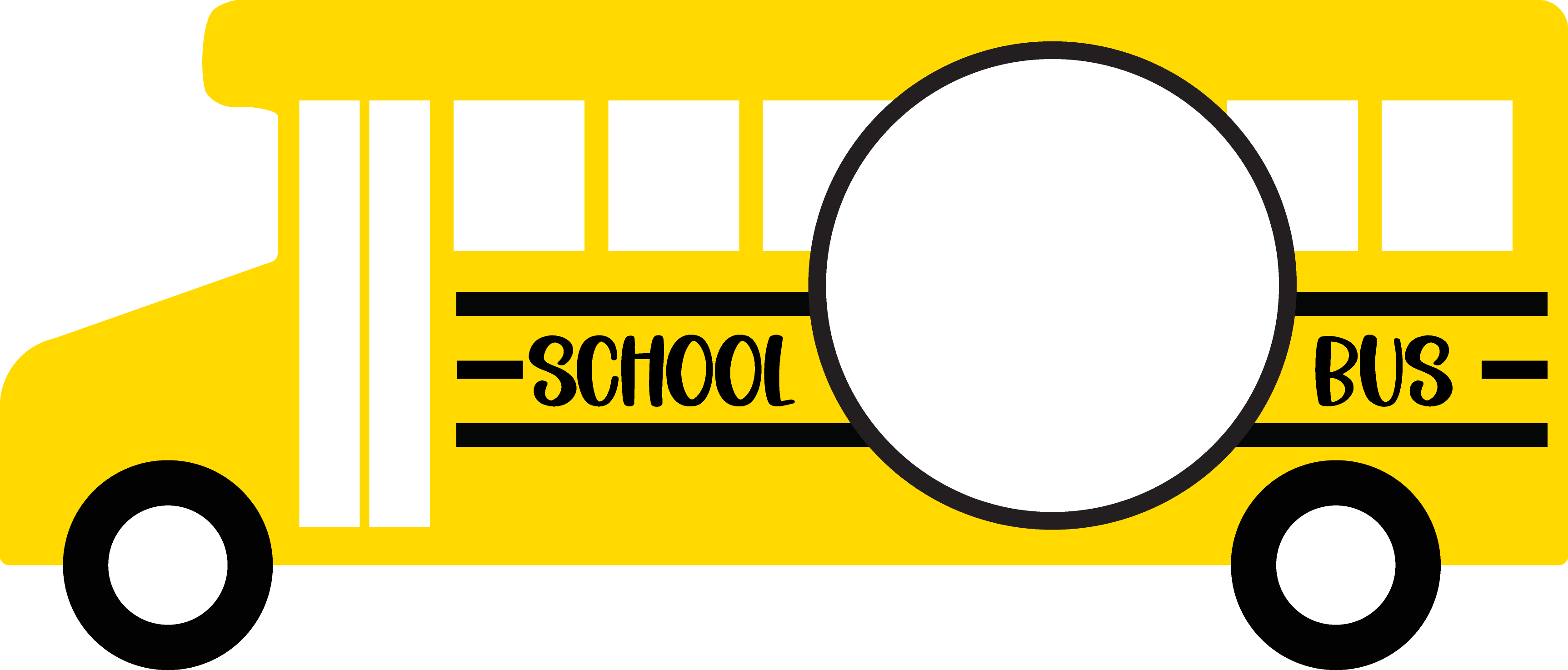 01649 Yellow School Bus Monogram Frame Vinyl Decal Sticker – DECALS OF ...