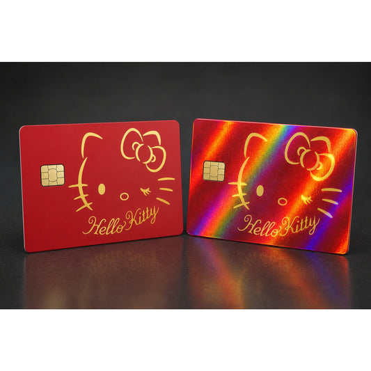 Hello Kitty Luxury Red and Gold Credit Card Skin