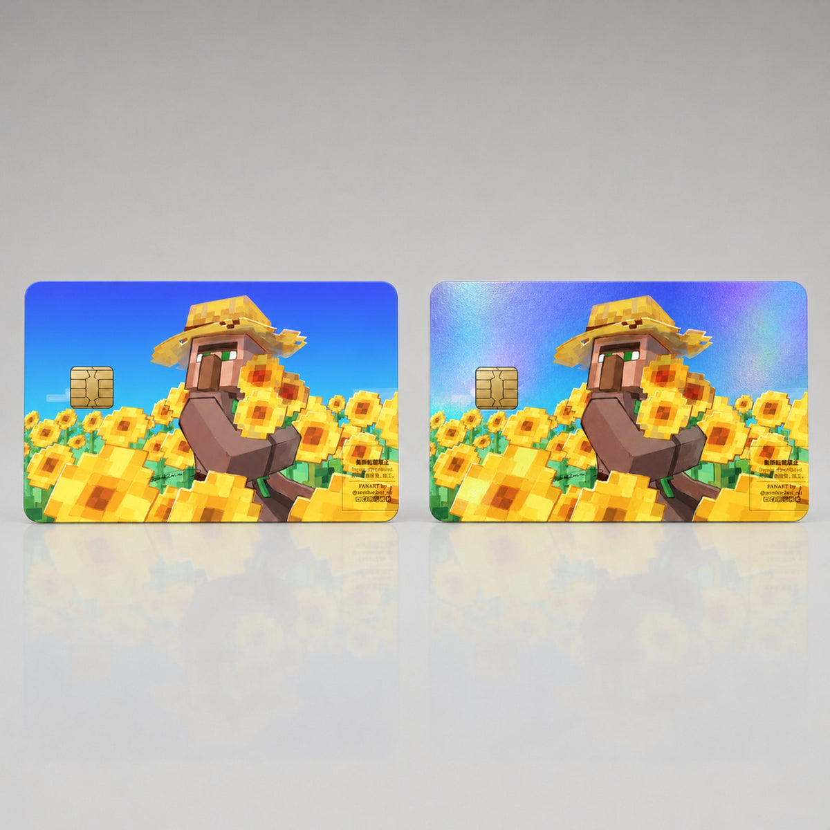 Plains Villager Sunflower Harvest Mine Craft Debit Card Credit Card Skin
