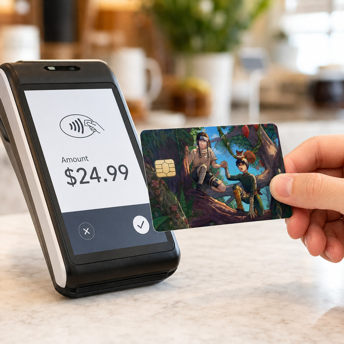 Guy & Neji Hyuga's Canopy Climb Naruto Debit Card Credit Card Skin
