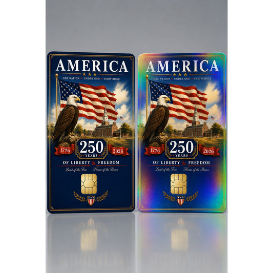 USA 250 Years Patriotic Eagle Flag Credit Card Skin