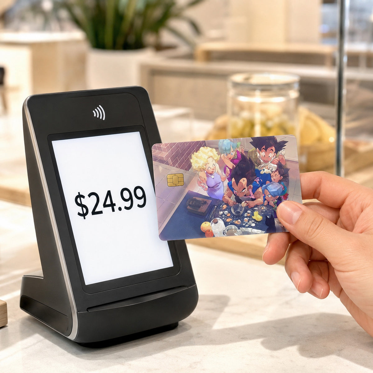 Goku & Vegeta Family Brunch Disaster Dragonball Z Debit Card Credit Card Skin