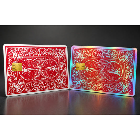 Red Bicycle Card Back Credit Card Skin Poker Vinyl Wrap