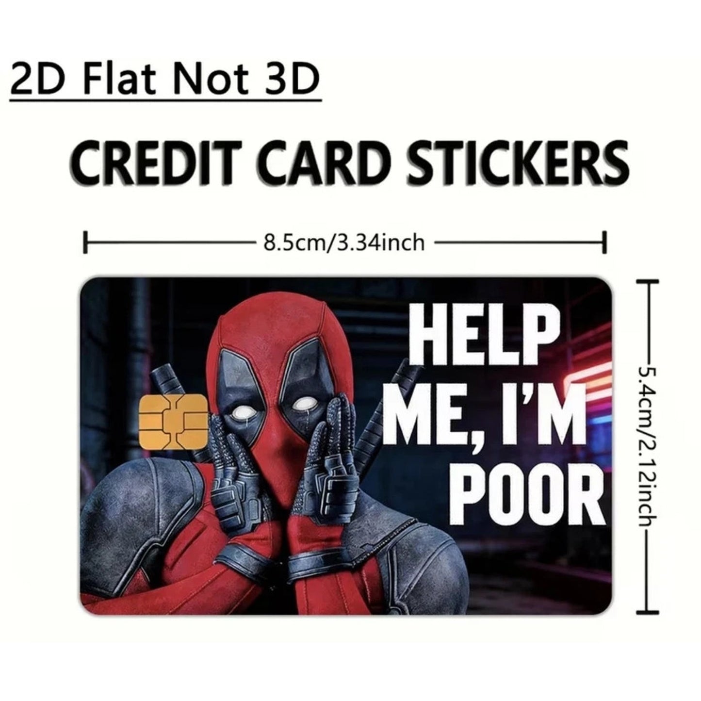 Deadpool | Credit Debit Bank Card Sticker Skin | Vinyl | Decal | fun