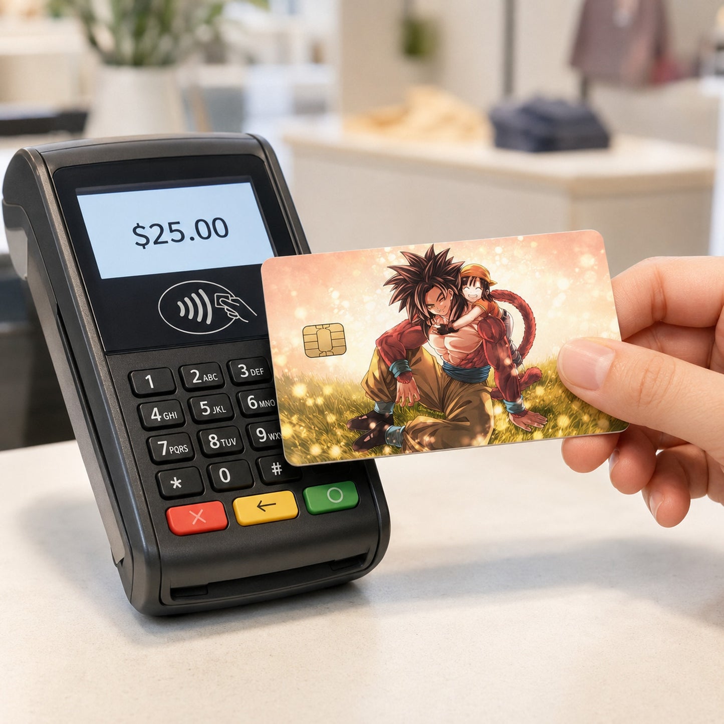 Goku Super Saiyan 4 & Pan A Grand Tour Dragon Ball Z Debit Card Credit Card Skin
