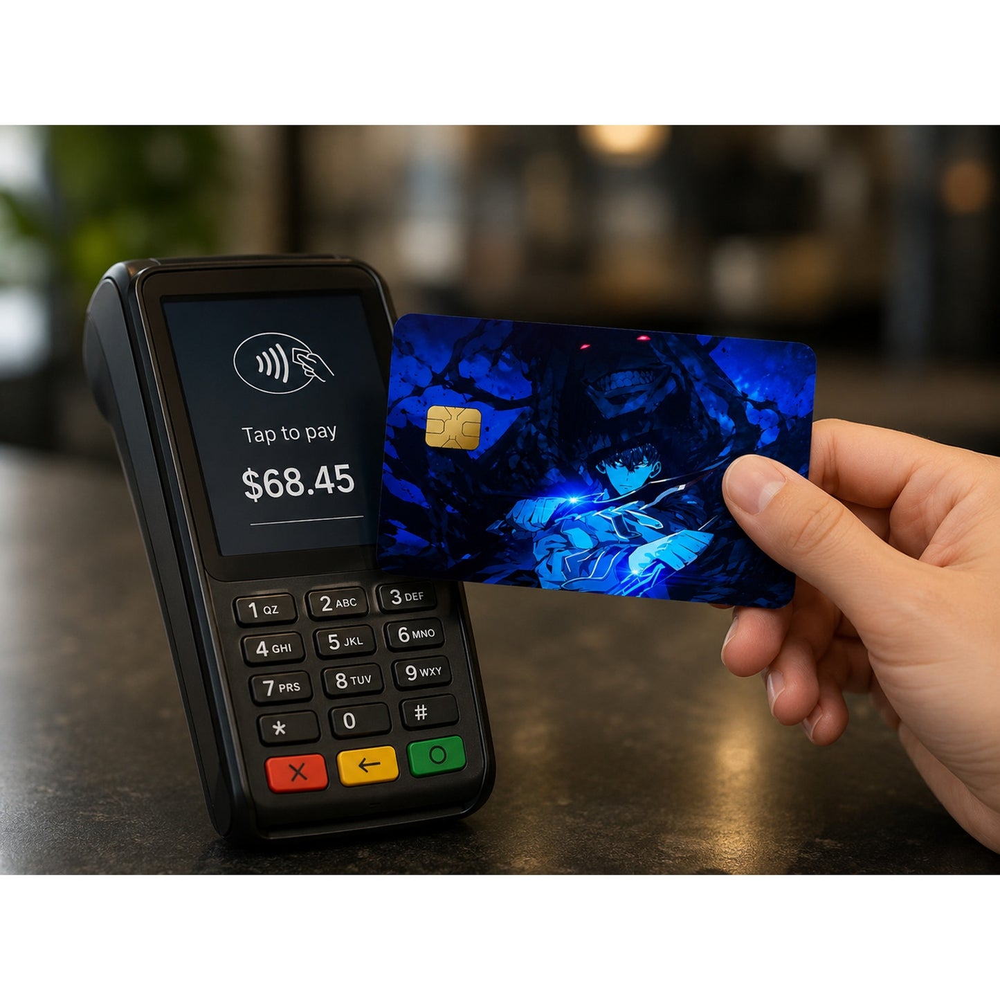 Sung Jin-Woo Statue of God Solo Leveling Debit Card Credit Card Skin Sticker
