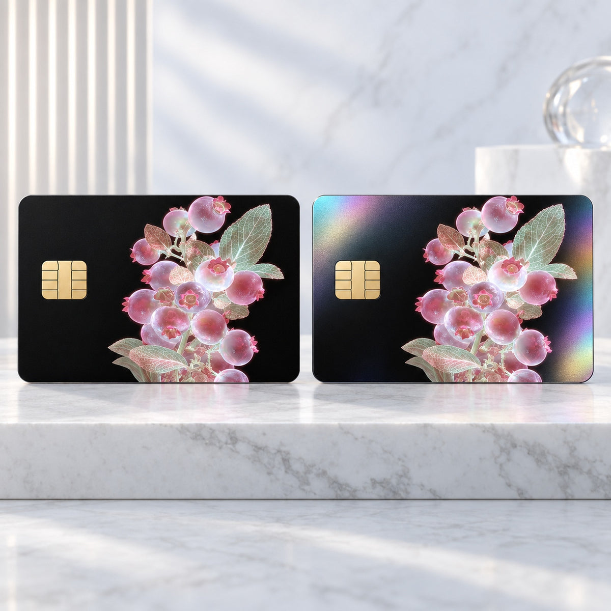 Rose Quartz Crystal Berry Cluster Luxury Design Debit Card Credit Card Skin