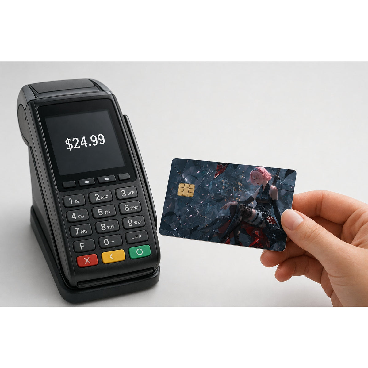 Sakura's Akatsuki Reimagined Naruto Debit Card Credit Card Skin