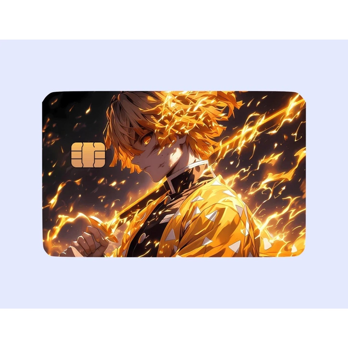 Zenitsu Agatsuma Demon Slayer Themed Credit Card Skins Anime Inspired Debit Card