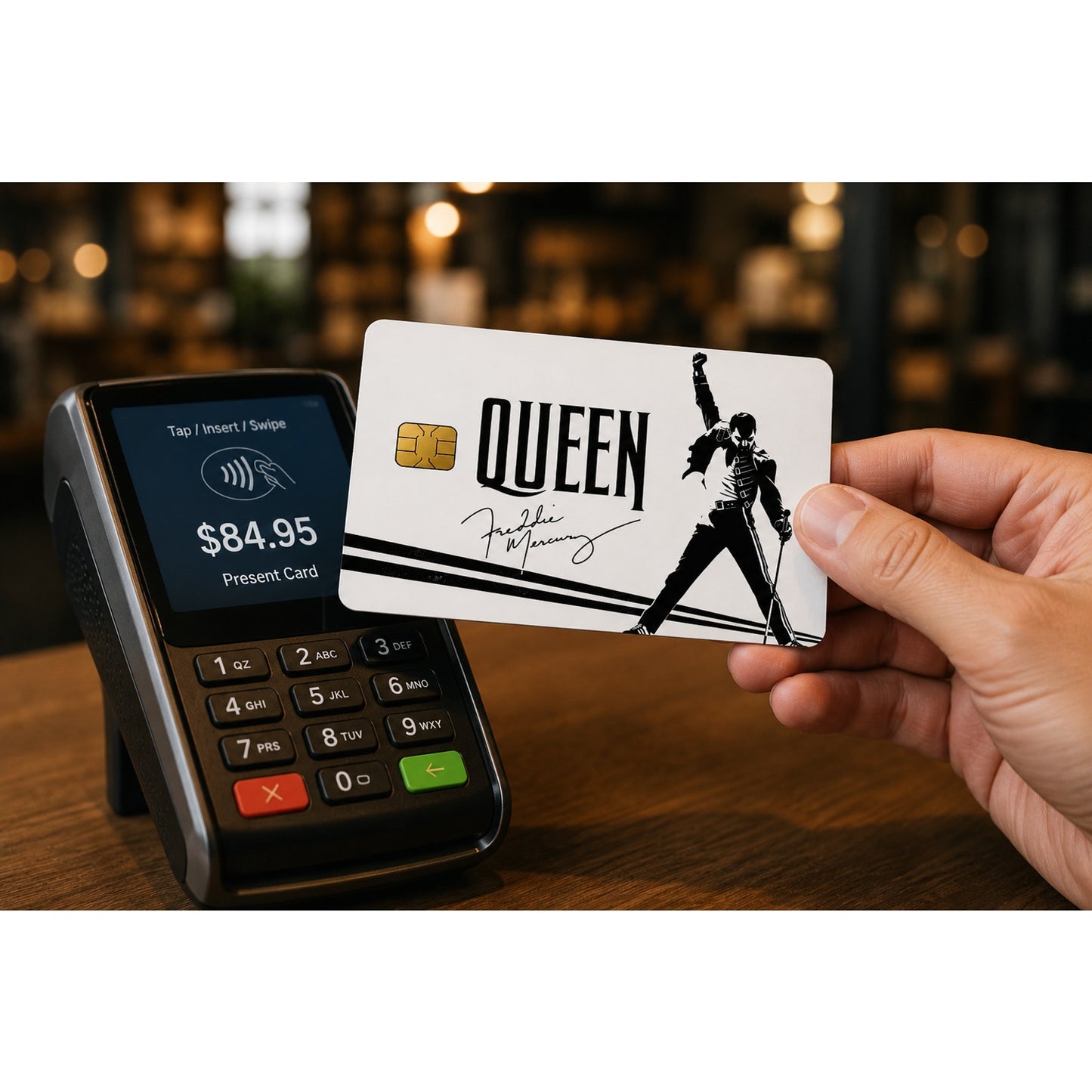 Queen Freddie Mercury Credit Card Skin Rock Debit Card Vinyl Sticker