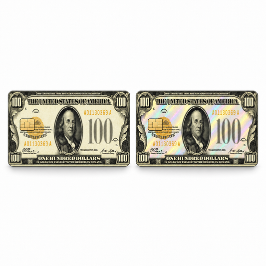 $100 Gold Certificate Replica Credit Card Skin