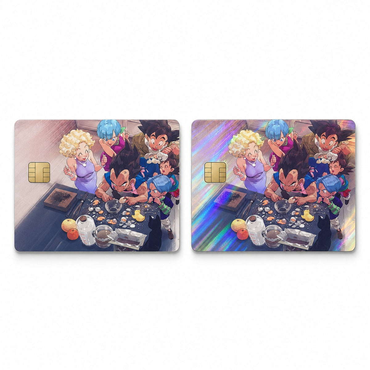 Goku & Vegeta Family Brunch Disaster Dragonball Z Debit Card Credit Card Skin